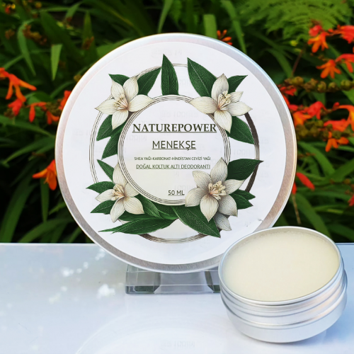 Doğal Krem Koltuk Altı Deodorantı Ter Kokusu Önleyici Menekşe Esanslı 50 ml 