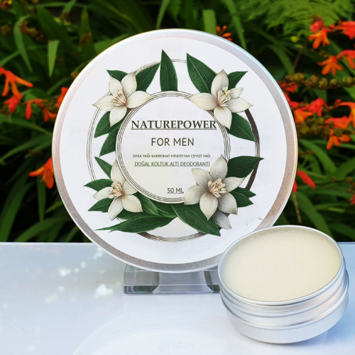  Doğal Krem Koltuk Altı Deodorantı Ter Kokusu Önleyici Ocean Parfüm Esanslı Erkekler için 50 ml 